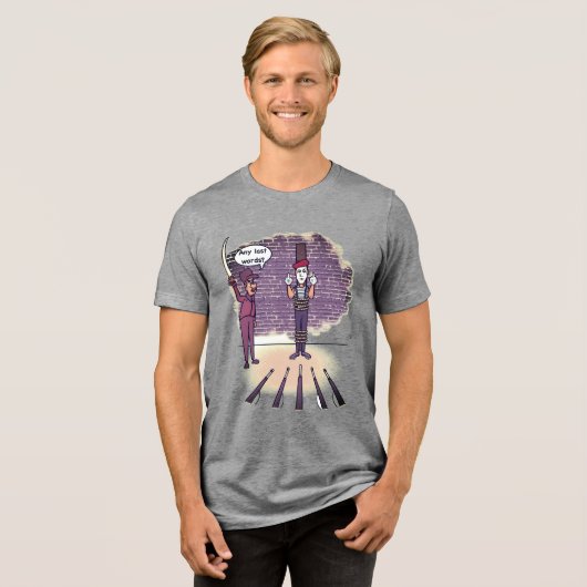 Letzte Worte Tri-Blend Shirt (Vorderseite voll)