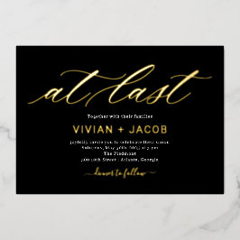 Letzten Aufpreis für eine farbige Hochzeit Folieneinladung