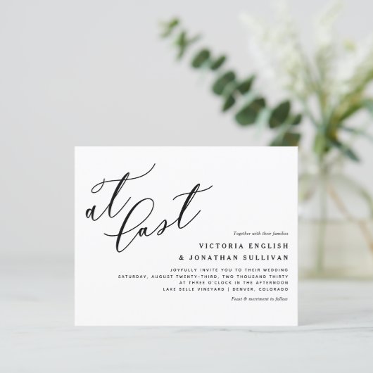 Letzten Endes laden moderne schwarze Kalligrafie-H (Stehend Vorderseite)