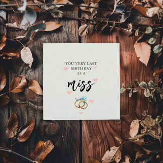 Letzten Geburtstag als Miss-Card Feiertagskarte