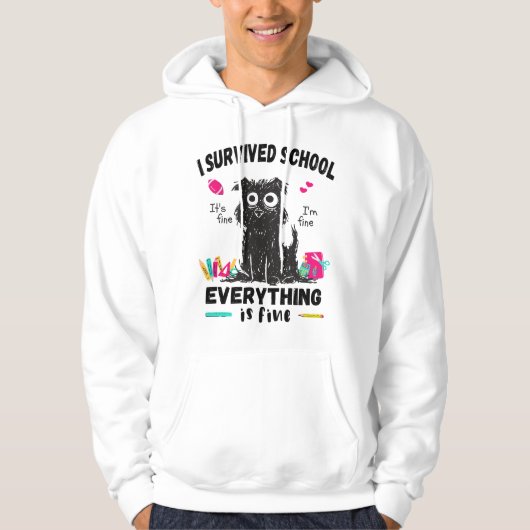 Letzten Schultag überlebte ich die Schule Hoodie (Vorderseite)