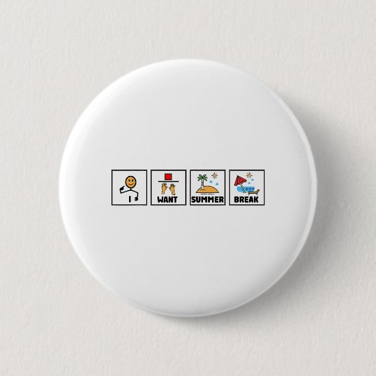 Letzten Schultag woll Sommerpause-Lehrer Button (Vorderseite)