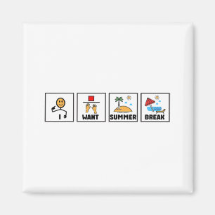 Letzten Schultag woll Sommerpause-Lehrer Magnet