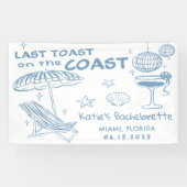 Letzten Toast am Blue Bachelorette Wochenende Banner (Horizontal)