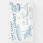 Letzten Toast am Blue Bachelorette Wochenende Banner (Vertikal)