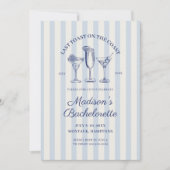 Letzten Toast am Blue Bachelorette Wochenende Einladung (Vorderseite)