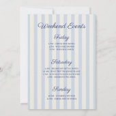 Letzten Toast am Blue Bachelorette Wochenende Einladung (Rückseite)