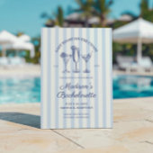 Letzten Toast am Blue Bachelorette Wochenende Einladung