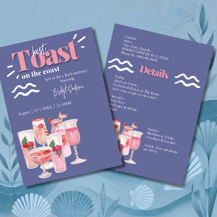 letzten Toast am Küstenbachelorette-Wochenende Einladung