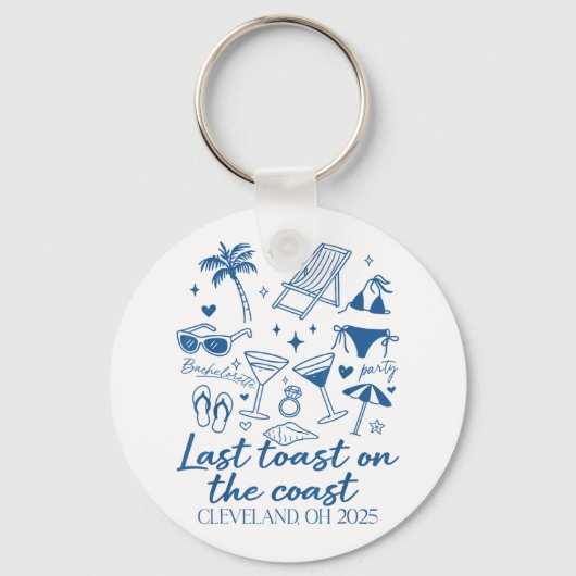 Letzten Toast am Party Bachelorette Beach B Schlüsselanhänger (Vorderseite)