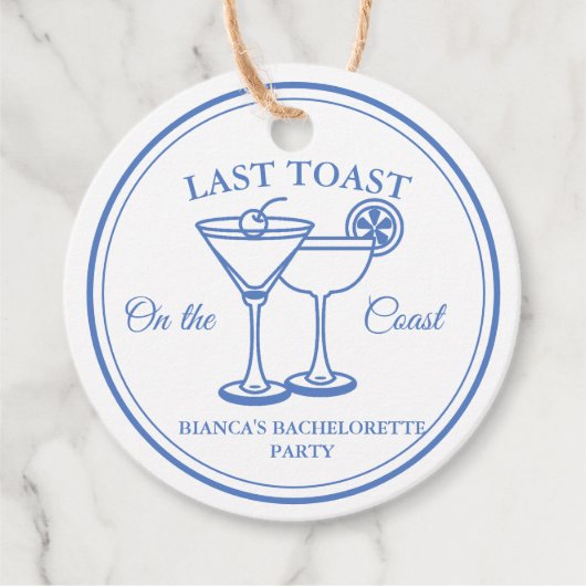 Letzten Toast am Party des Bachelorette-Wochenende Geschenkanhänger (Vorderseite)