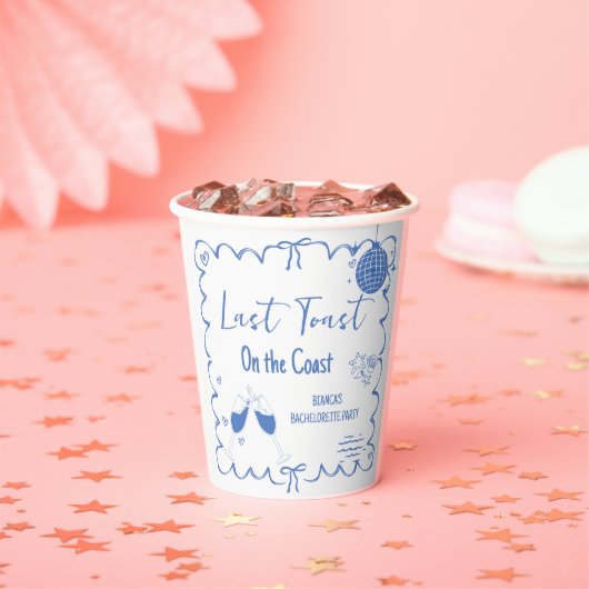 Letzten Toast am Party des Bachelorette-Wochenende Pappbecher (Insitu)