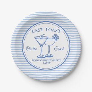 Letzten Toast am Party des Bachelorette-Wochenende Pappteller