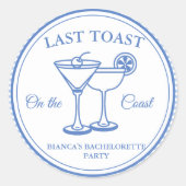 Letzten Toast am Party des Bachelorette-Wochenende Runder Aufkleber (Vorderseite)