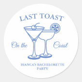 Letzten Toast am Party des Bachelorette-Wochenende Runder Aufkleber (Vorderseite)