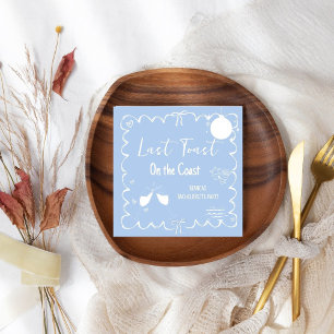 Letzten Toast am Party des Bachelorette-Wochenende Serviette