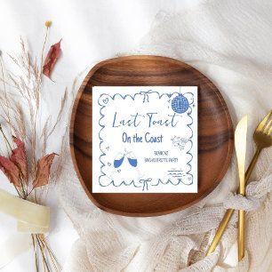 Letzten Toast am Party des Bachelorette-Wochenende Serviette