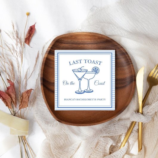 Letzten Toast am Party des Bachelorette-Wochenende Serviette