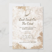 Letzten Toast am Strand Bachelorette Einladung (Vorderseite)