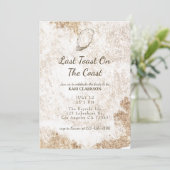 Letzten Toast am Strand Bachelorette Einladung (Stehend Vorderseite)