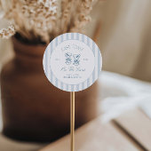 Letzten Toast am Strand Bachelorette Runder Aufkleber