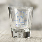 Letzten Toast am Strand Blue Bachelorette Schnapsglas