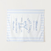 Letzten Toast am Strand Blue Bachelorette Wandteppich (Vorderseite (Horizontal))