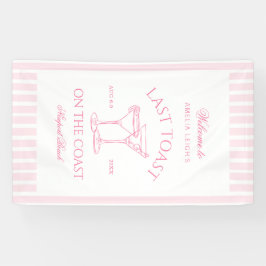 Letzten Toast am Strand rosa Bachelorette Banner