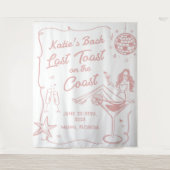 Letzten Toast am Strand rosa Bachelorette Wandteppich (Vorderseite)