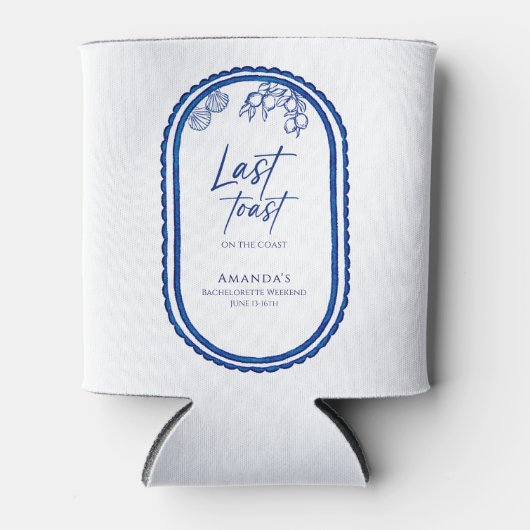 Letzten Toast am Wochenende am Strand Bechelorette Dosenkühler (Vorderseite)