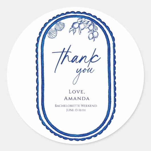 Letzten Toast am Wochenende am Strand Bechelorette Runder Aufkleber (Vorderseite)