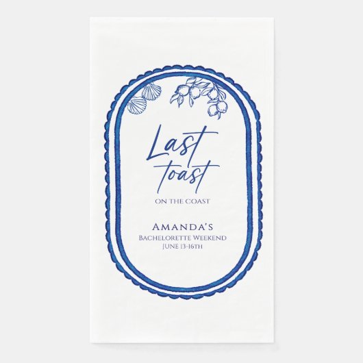Letzten Toast am Wochenende am Strand Bechelorette Serviette (Vorderseite)