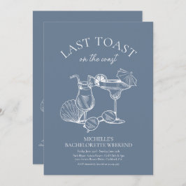 Letzten Toast am Wochenende des Küstenbachelorette Einladung