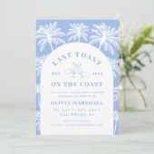 Letzten Toast am Wochenende des Küstenbachelorette Einladung (Stehend Vorderseite)