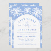 Letzten Toast am Wochenende des Küstenbachelorette Einladung (Vorne/Hinten)