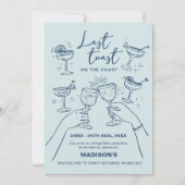 Letzten Toast am Wochenende des Küstenbachelorette Einladung (Vorderseite)