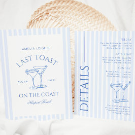 Letzten Toast am Wochenende des Küstenbachelorette Einladung