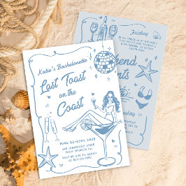 Letzten Toast am Wochenende des Küstenbachelorette Einladung
