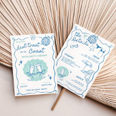 Letzten Toast am Wochenende des Küstenbachelorette Einladung