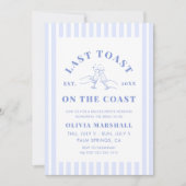 Letzten Toast am Wochenende des Küstenbachelorette Einladung (Vorderseite)