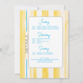 Letzten Toast am Wochenende des Küstenbachelorette Einladung (Rückseite)