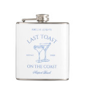 Letzten Toast am Wochenende des Küstenbachelorette Flachmann (Vorderseite)