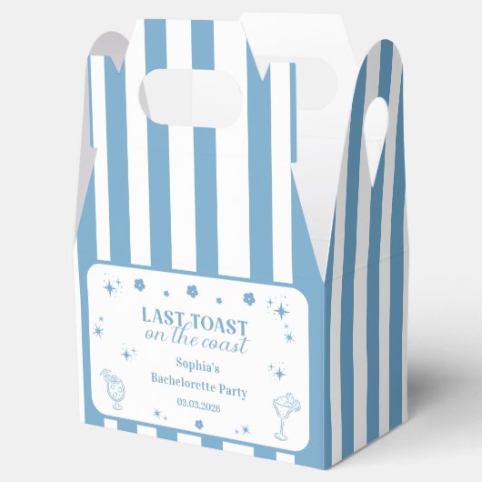 Letzten Toast am Wochenende des Küstenbachelorette Geschenkschachtel (Geöffnet)