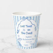 Letzten Toast am Wochenende des Küstenbachelorette Pappbecher (Rückseite)