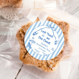 Letzten Toast am Wochenende des Küstenbachelorette Runder Aufkleber