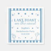 Letzten Toast am Wochenende des Küstenbachelorette Serviette (Vorderseite)