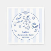 Letzten Toast am Wochenende des Küstenbachelorette Serviette (Vorderseite)