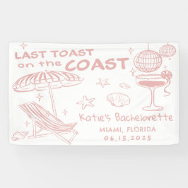 Letzten Toast am Wochenende des rosa Bachelorette- Banner