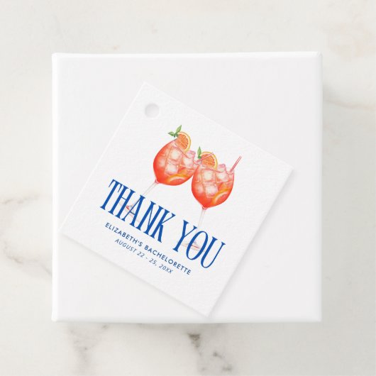 Letzten Toast an der Küste Aperol Spritz Bachelore Geschenkanhänger (Beispiel)