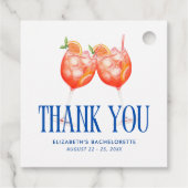 Letzten Toast an der Küste Aperol Spritz Bachelore Geschenkanhänger (Rückseite)